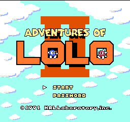 Adventures of Lolo II title screen for Famicom